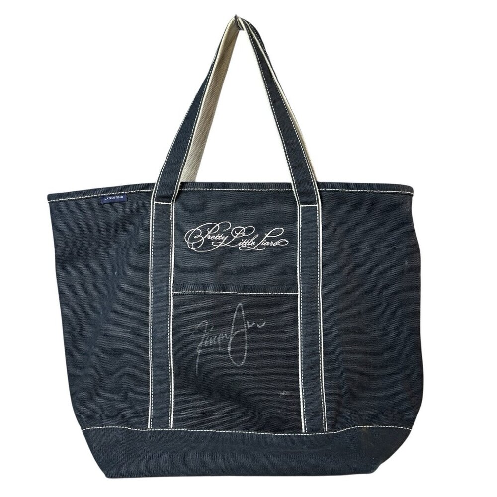 LANDS END-Vintage Canvas Boat Tote Bag XL Pretty Little Liars Autograph Signed
